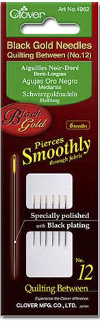 Black Gold Needles Quilting Between No. 12